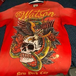 Red Graphic Skull Tee - Short Sleeve